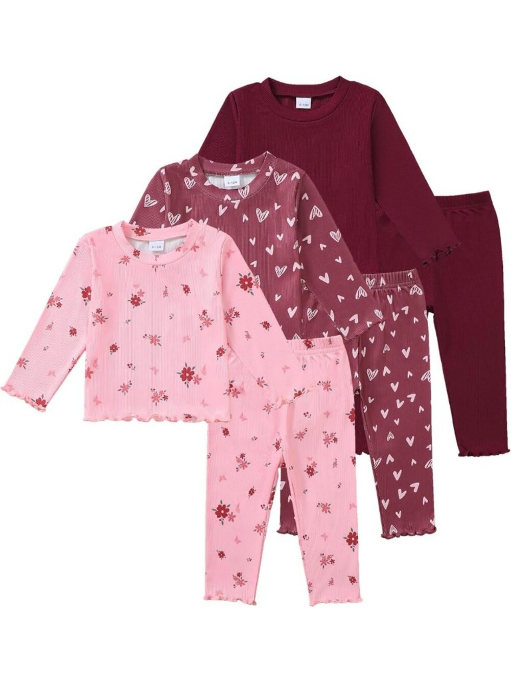 Adorable Toddler Girl 6-Piece Fall/Winter Outfit Set - Cozy & Stylish Clothing